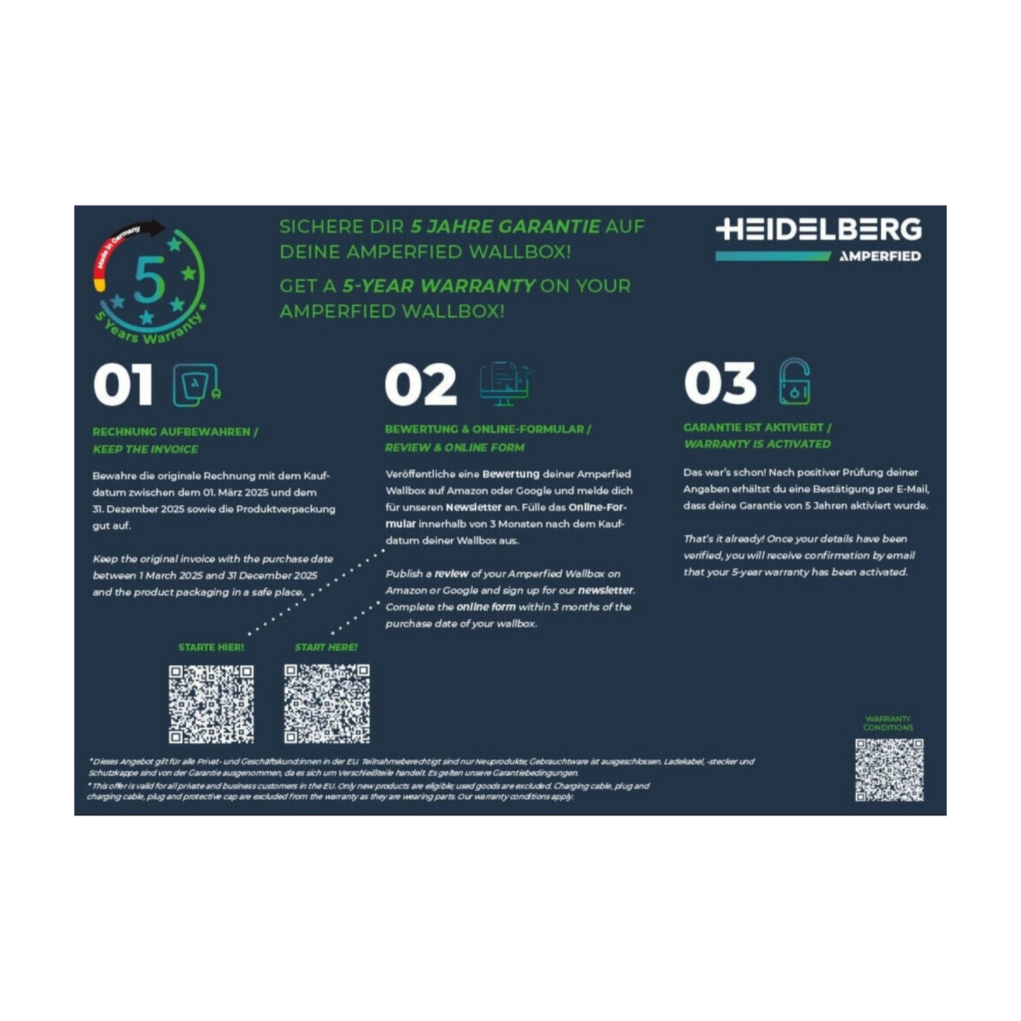 Heidelberg Connect.Business 11 kW Wallbox 00.779.2965 – 7,5m Kabel, PV-fähig, RFID, App, OCPP, IP54
