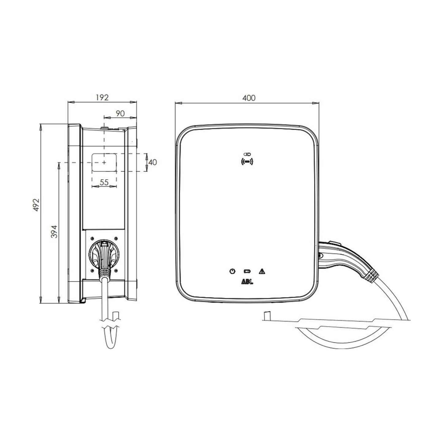 ABL eMH3 3W2261 – 22 kW, 6 m Kabel, Typ 2, Master, RFID, eichrechtskonform, OCPP, §14a EnWG