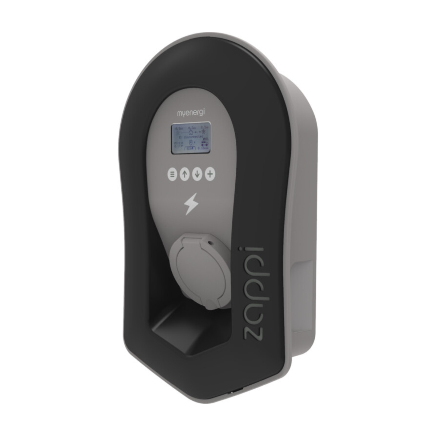 myenergi zappi v2.1 Wallbox 11/22 kW – Typ 2 Buchse (ohne Kabel) – Schwarz – PV-Überschussladen, WLAN/LAN