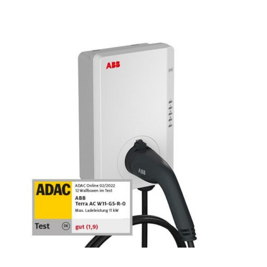 ABB Terra AC Wallbox TAC-W11-G5-R-0 – 11 kW, 5 m Kabel, Typ 2, RFID, LAN, WLAN, Bluetooth, 6AGC082156